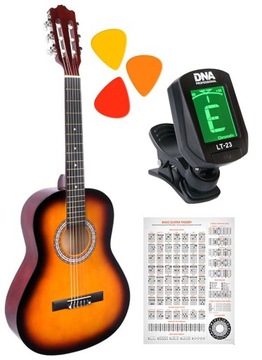 GITARA KLASYCZNA AKUSTYCZNA 3/4 DLA POCZĄTKUJĄCYCH DWA KOLORY + GRATISY