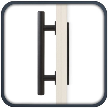 РУЧКА ДЛЯ РАЗДВИЖНОЙ ДВЕРИ, МАТОВЫЙ ЧЕРНЫЙ, LOFT, РУЧКА РЕТРО ПРЕМИУМ