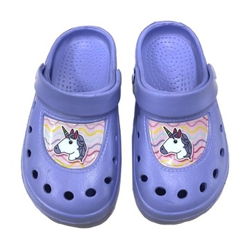 BUTY OGRODOWE basen klapki FIOLET UNICORN *30/31