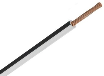 Kabel Przewód FLRY-B 0,5mm2 1x0,5 czarno-biały 5mb