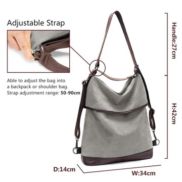 Женская светло-серая сумка из плотной ткани VINTAGE