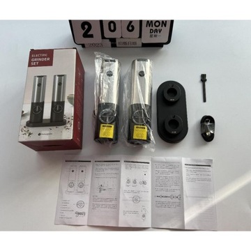 НАБОР ЭЛЕКТРИЧЕСКОЙ МЕЛЬНИЦЫ ДЛЯ СОЛИ, ПЕРЦА, 2 ШТ., 70 МЛ, 25 Вт, USB