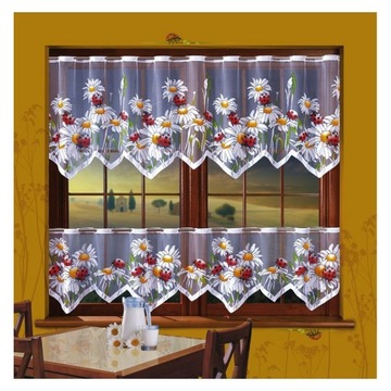 Короткая кухонная штора, разноцветная LODYBUGS FLOWERS 70см 623568