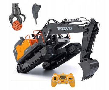 KOPARKA ZDALNIE STEROWANA DOUBLEE RC VOLVO 3w1 CHWYTAK ŁYCHA I MŁOT