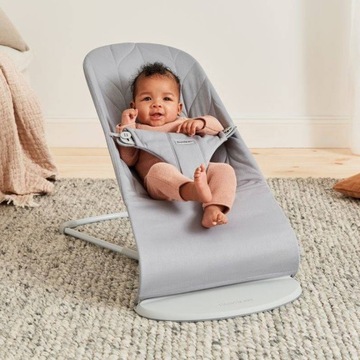 BABYBJORN BLISS ТКАНЫЙ СВЕТЛО-СЕРЫЙ СТУЛ + ИГРУШКА GOOGLY