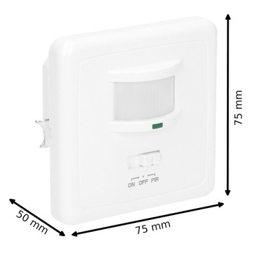 Сумеречный датчик движения, 3-проводной PIR, светодиодное освещение, скрытый монтаж, регулируемый