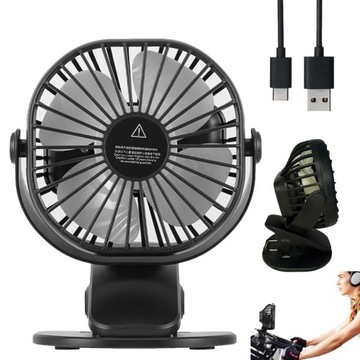 WENTYLATOR WIATRAK BIUROWY STOŁOWY DO BIURA W SYPIALNI 3 PRĘDKOŚCI Z KLIPS