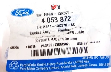 Патрон ЛАМПОЧКИ 21 ВАТ FORD TRANSIT MK5