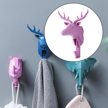 Wall Mounted Key Chain Hanger,Decorative Pink Deer