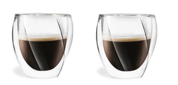 Szklanki termiczne do kawy i herbaty Vialli Design CRISTALLO 250ml (2szt.)