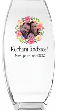 Wazon NADRUK UV PREZENT podziękowanie dla rodziców