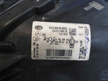 MERCEDES E TŘÍDA W212 212 FACELIFT SVĚTLO PRAVÁ LED