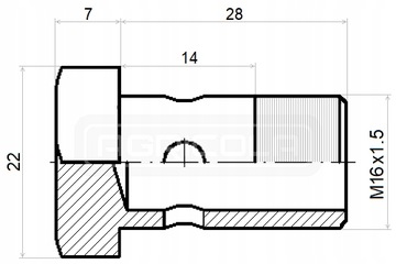 ГИДРАВЛИЧЕСКИЙ ВИНТ С УШИНКОЙ 16x1,5