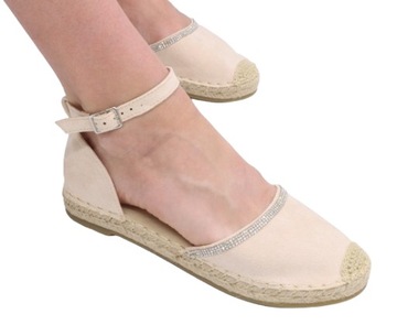 Sandały espadryle damskie lekkie buty zakryte palce 4959 r38