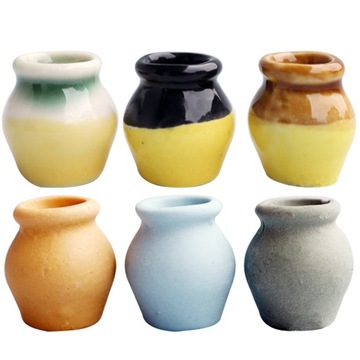 Miniaturowe garnki ceramiczne rekwizyty wazon