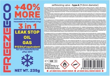 ZESTAW DO NAPEŁNIANIA klimatyzacji w samochodzie 3w1 Czynnik R1234yf