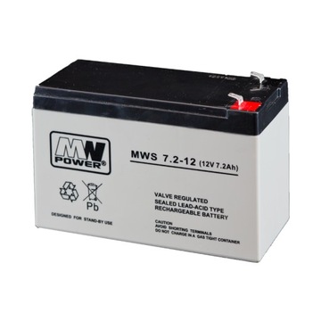 Akumulator MWS 7.2-12 AGM 12V/7.2AH-MWS