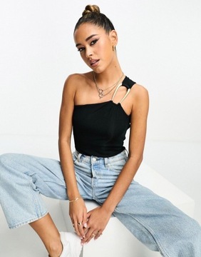 EXRiver Island Czarne asymetryczne body inny 3XS i mniejsze