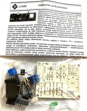 Przełącznik na podczerwień z przekaźnikiem 3A Diy Kit JABel