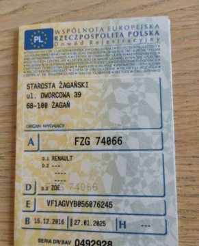 Renault ZOE I 2016 Renault Zoe 122016r. ELEKTRYK. AUTOMAT. Uszkodzony tyl. Elektryczny 58KM, zdjęcie 23