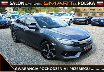 Honda Civic X Sedan 4d 1.5 VTEC Turbo 182KM 2017 Honda Civic Automat/ Skóry / Szyberdach/ rej.2018