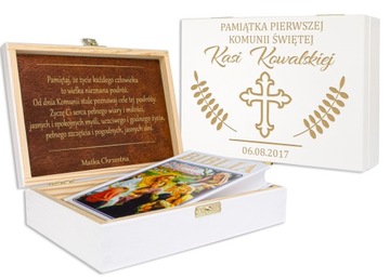 КОРОБКА С ГРАВИРОВКОЙ + БИБЛИЯ ДЛЯ КРЕЩЕНИЯ И ПРИЧАСТИЯ ПОДАРОК ​​РЕБЕНКУ