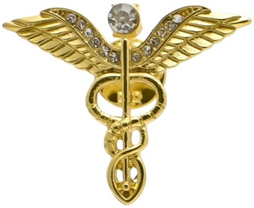 Broszka - Vintage - Symbol KADUCEUSZ nr.07