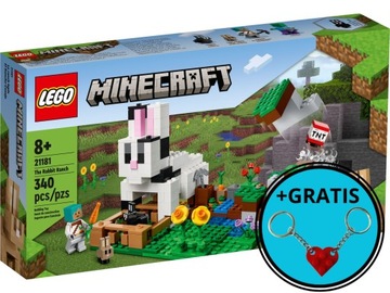 LEGO Minecraft 21181 Królicza farma + 2 x brelok LEGO - GRATIS