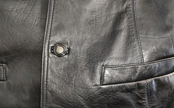 Мужской кожаный мотожилет (XXL) каркас 120