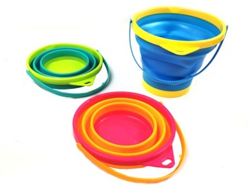 154881 СКЛАДНОЕ СИЛИКОНОВОЕ ВЕДРО ДЛЯ ПЕСКА