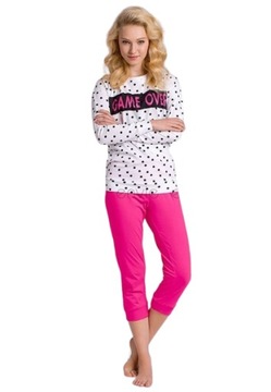 Piżama Envie Punti XL; black/pink