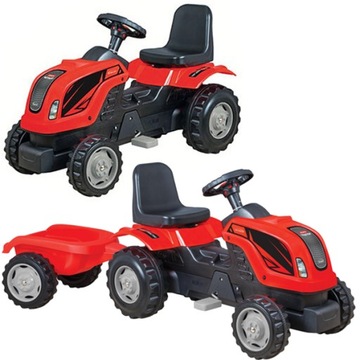 Duży traktor jeździk traktorek z przyczepą pedały napęd łańcuchowy do 50kg