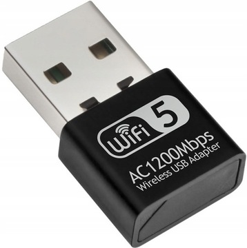 Адаптер WiFi-USB, 1200 Мбит/с, сетевая карта 5G