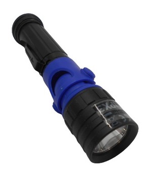 Latarka Aluminiowa LED niebiesko-czarna