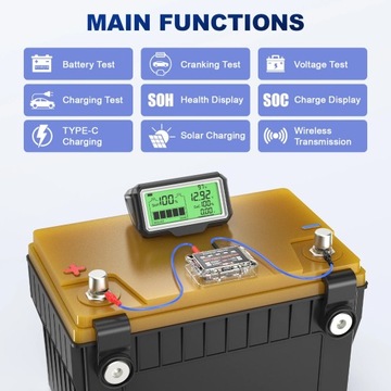 ANCEL BM200 PRO 12V Tester pojemności akumulatora
