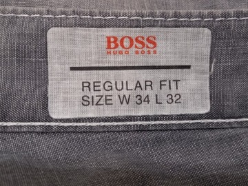 HUGO BOSS Jeansy szare Regular fit, 34/32