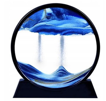 OBROTOWA KLEPSYDRA piaskowa ładny zegar piasek, NIEBIESKA DEKORACJA