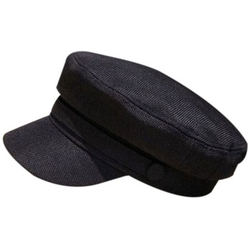 Unisex Leisure Retro Breton Cap Cotton Linen