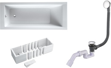 WANNA 170x70 OLTENS + SYFON + NOŚNIKI LED SCHEDPOL