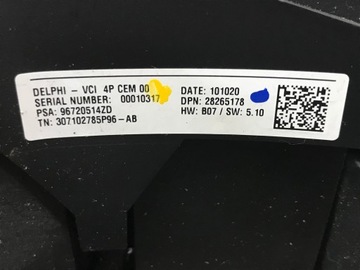 CITROEN C4 II DS4 VOLANT KOŽENÁ 96720514ZD