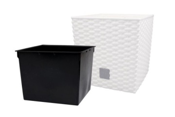 ДОМАШНИЙ САД ГОРШОК RATO НИЗКИЙ ЦВЕТОЧНЫЙ ГОРШОК ИЗ РОТАГА + БЕЛАЯ ВСТАВКА