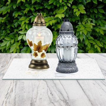 СТЕКЛЯННЫЙ ПОДСВЕЧНИК 60х20см Гранит 40с