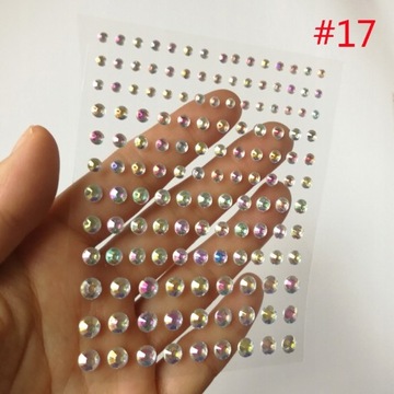 35 Colors Eyes Face Rhinestone Sticker Glitte
