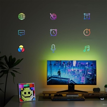 WYŚWIETLACZ LED PIXEL ART PROGRAMOWALNY PANEL LED PIXEL ZE STEROWANIEM