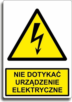 Naklejki Nie dotykać urządzenie elektryczne 20szt