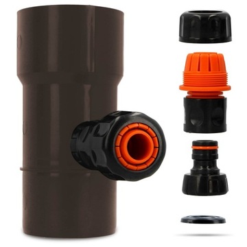 УЛОВИТЕЛЬ ДОЖДЕВОЙ ВОДЫ 90 ММ СБОРНИК ДОЖДЕВОЙ ВОДЫ ЖЕЛОБ ВОССТАНОВЛЕНИЯ КОРИЧНЕВЫЙ