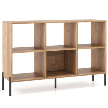 Regał Costway 120 cm x 79,5 cm x 35 cm odcienie brązu