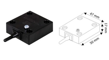 Wyłącznik barkowy 230V 2A czarny