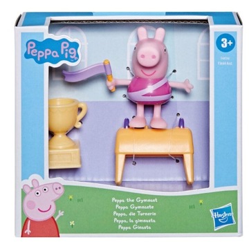 Zestaw Świnka Peppa gimnastyczka figurka + trofeum + kozioł