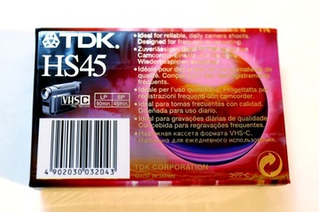 TDK HS 45 *VHS-C* НОВЫЙ, ТОЛЬКО один на Аллегро - САМЫЙ ДЕШЕВЫЙ!